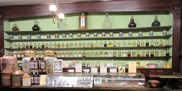 Interior of Stewards Victorian Chemists Shop (City Museum Worcester)