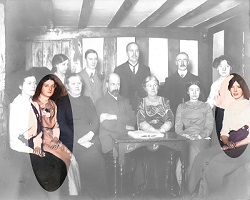 Cadbury Staff Dinner January 1914 with Bridge Street Staff Highlighted